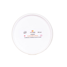Load image into Gallery viewer, This is a picture of the lid of a 500 mL tub of nvigorate organic Sea berry puree.  It is certified by Ecocert.