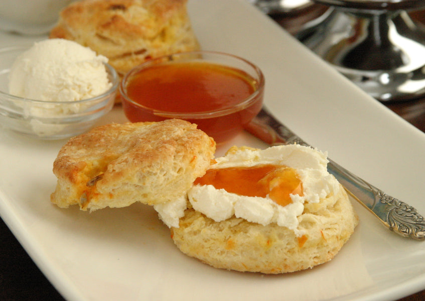 Seabuckthorn and White Chocolate Scones with Seabuckthorn Jelly
